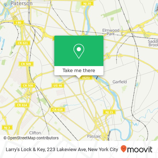 Mapa de Larry's Lock & Key, 223 Lakeview Ave