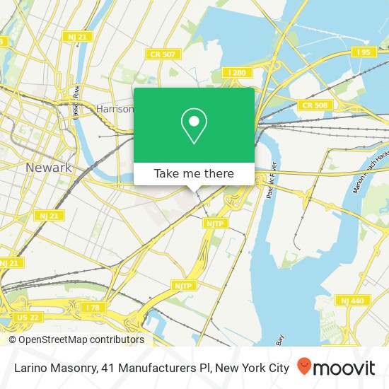 Mapa de Larino Masonry, 41 Manufacturers Pl