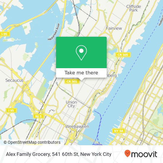 Mapa de Alex Family Grocery, 541 60th St