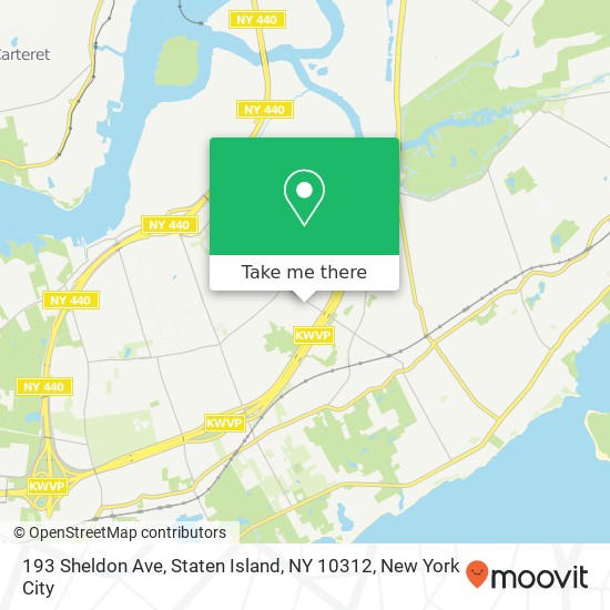 Mapa de 193 Sheldon Ave, Staten Island, NY 10312
