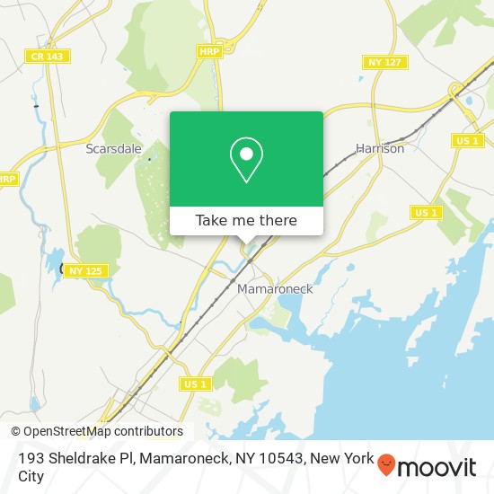 193 Sheldrake Pl, Mamaroneck, NY 10543 map