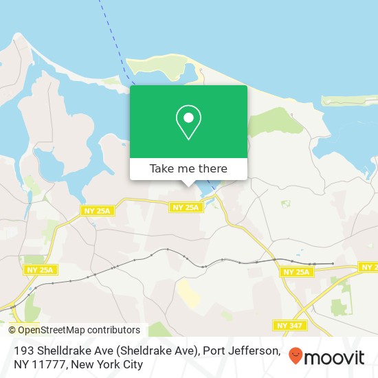 Mapa de 193 Shelldrake Ave (Sheldrake Ave), Port Jefferson, NY 11777
