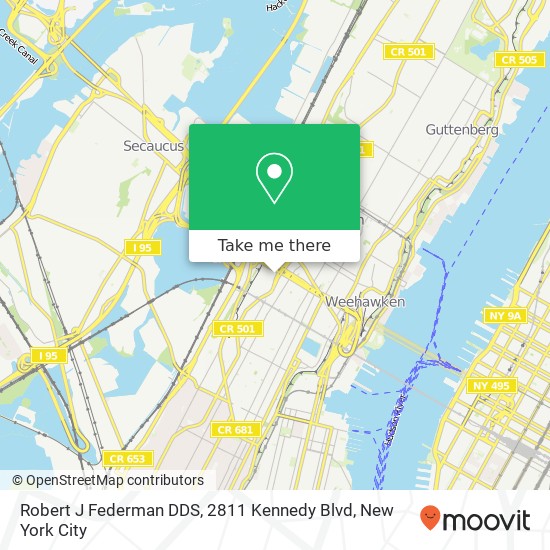 Mapa de Robert J Federman DDS, 2811 Kennedy Blvd