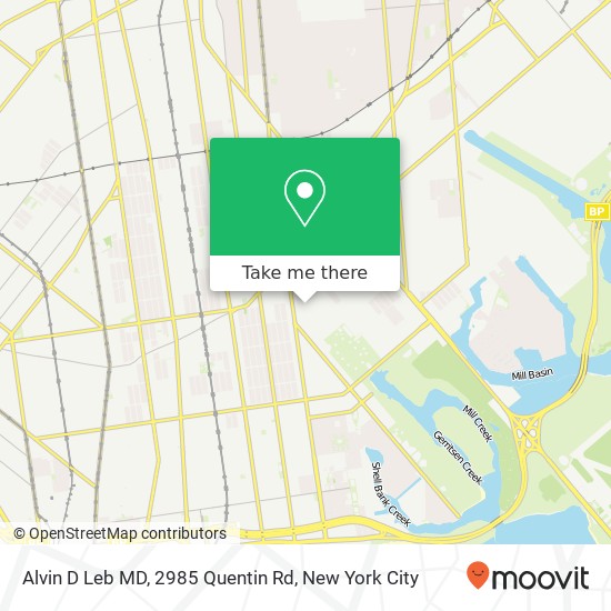Mapa de Alvin D Leb MD, 2985 Quentin Rd