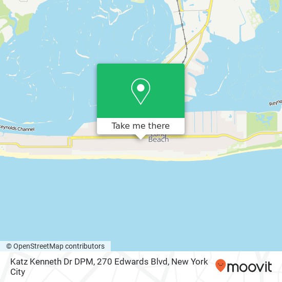 Mapa de Katz Kenneth Dr DPM, 270 Edwards Blvd
