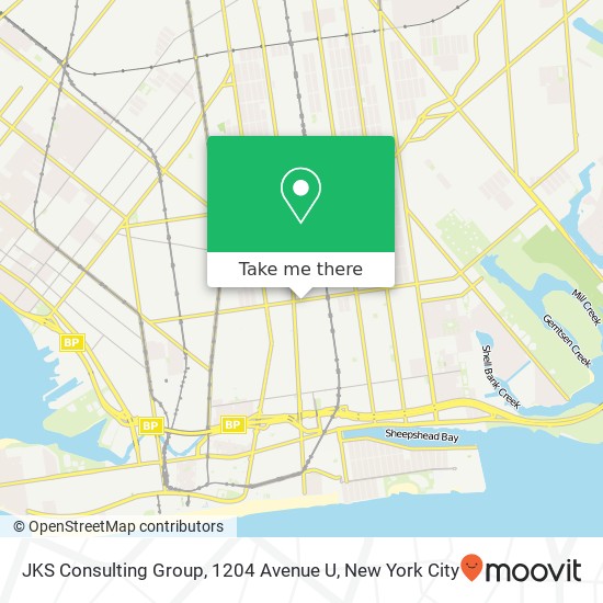 Mapa de JKS Consulting Group, 1204 Avenue U