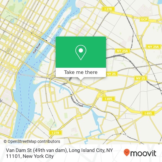 Mapa de Van Dam St (49th van dam), Long Island City, NY 11101