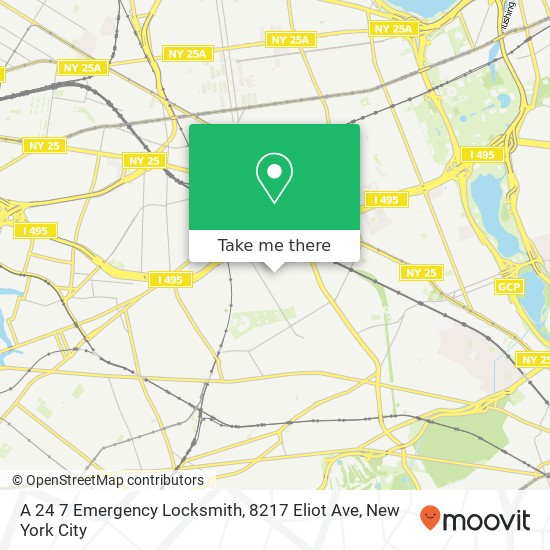 Mapa de A 24 7 Emergency Locksmith, 8217 Eliot Ave