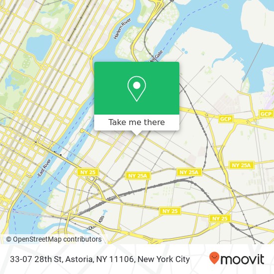 Mapa de 33-07 28th St, Astoria, NY 11106