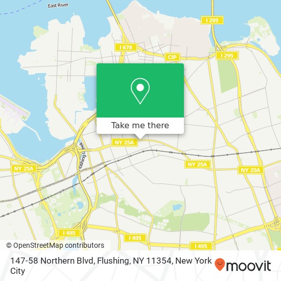 Mapa de 147-58 Northern Blvd, Flushing, NY 11354