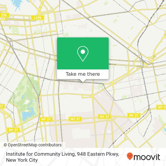Mapa de Institute for Community Living, 948 Eastern Pkwy