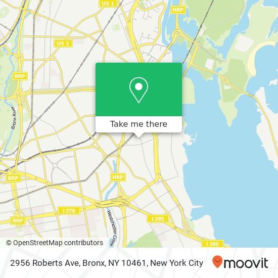 Mapa de 2956 Roberts Ave, Bronx, NY 10461