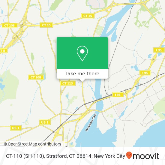 Mapa de CT-110 (SH-110), Stratford, CT 06614