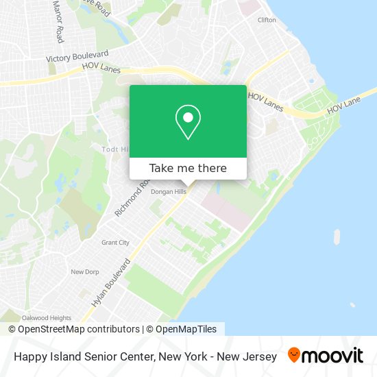 Happy Island Senior Center map