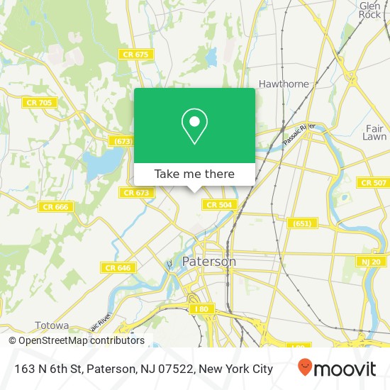 Mapa de 163 N 6th St, Paterson, NJ 07522