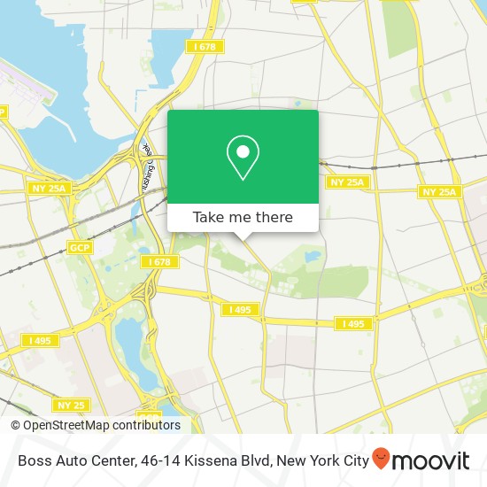 Mapa de Boss Auto Center, 46-14 Kissena Blvd