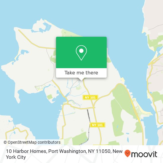 Mapa de 10 Harbor Homes, Port Washington, NY 11050