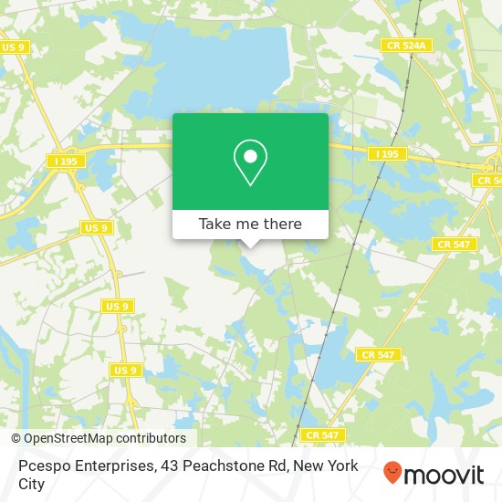 Mapa de Pcespo Enterprises, 43 Peachstone Rd
