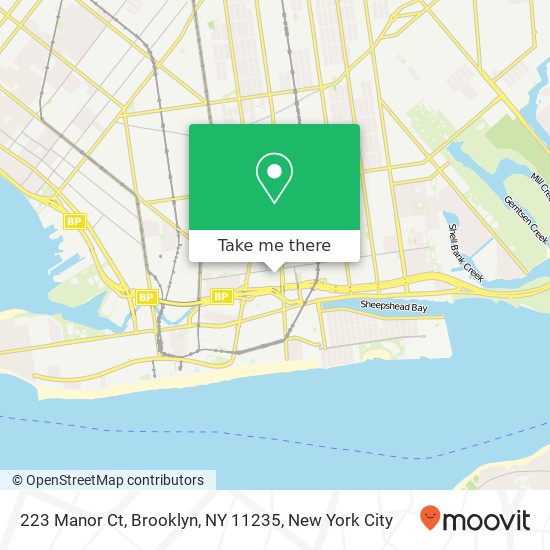 223 Manor Ct, Brooklyn, NY 11235 map