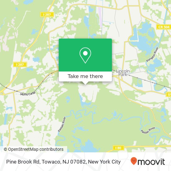 Mapa de Pine Brook Rd, Towaco, NJ 07082