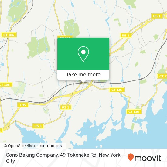 Mapa de Sono Baking Company, 49 Tokeneke Rd