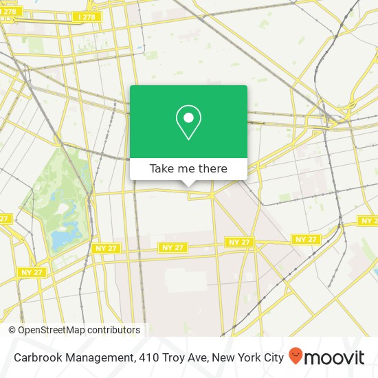 Mapa de Carbrook Management, 410 Troy Ave