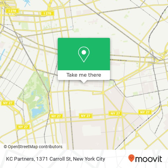 Mapa de KC Partners, 1371 Carroll St