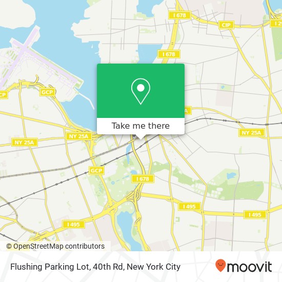 Mapa de Flushing Parking Lot, 40th Rd