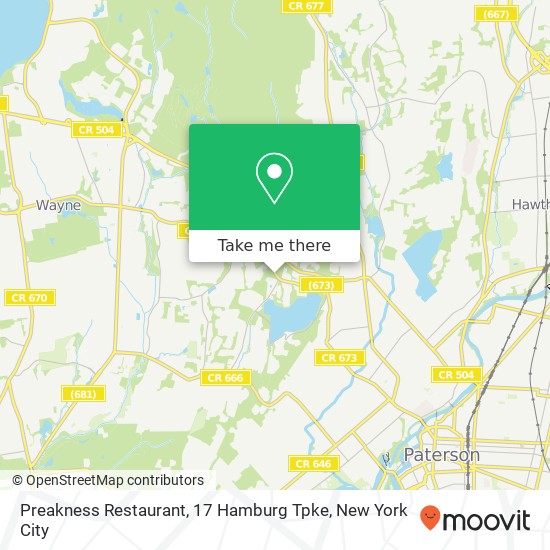 Preakness Restaurant, 17 Hamburg Tpke map