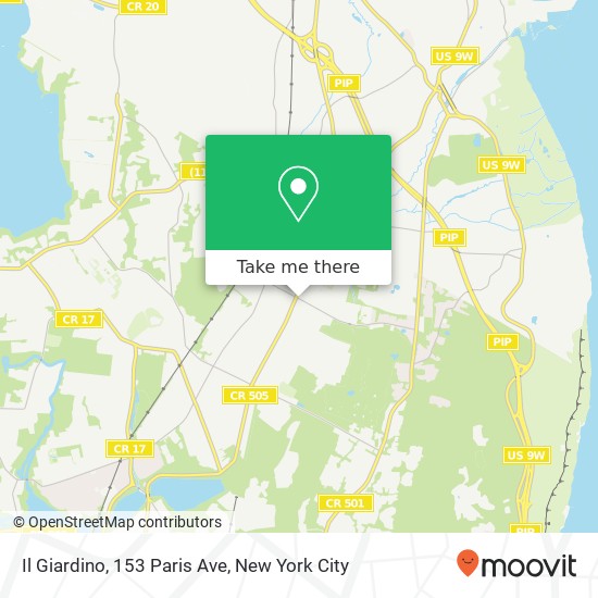 Mapa de Il Giardino, 153 Paris Ave