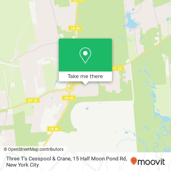 Three T's Cesspool & Crane, 15 Half Moon Pond Rd map