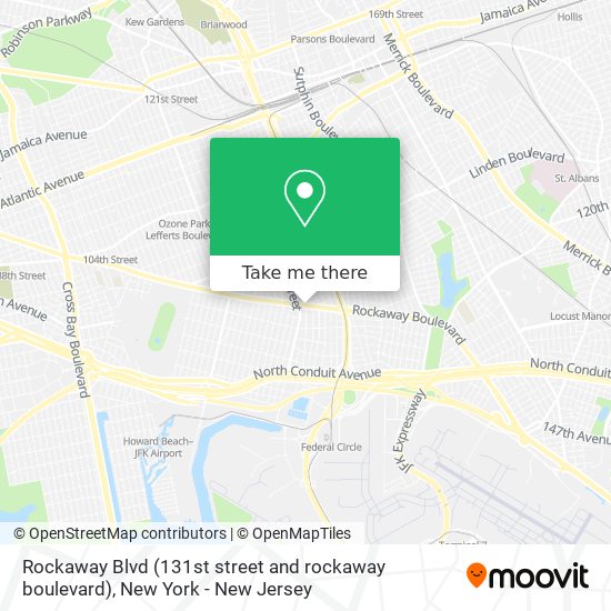 Mapa de Rockaway Blvd (131st street and rockaway boulevard)