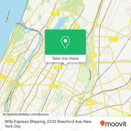 Willy Express Shipping, 2330 Bassford Ave map