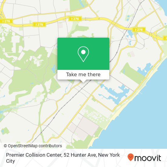 Mapa de Premier Collision Center, 52 Hunter Ave