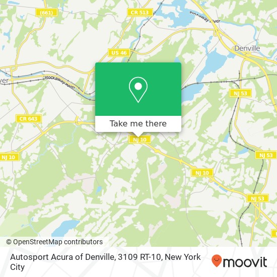 Autosport Acura of Denville, 3109 RT-10 map