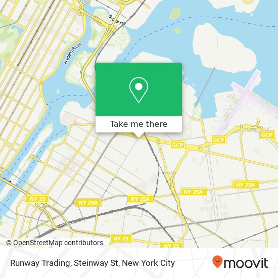 Mapa de Runway Trading, Steinway St
