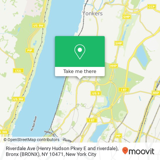 Riverdale Ave (Henry Hudson Pkwy E and riverdale), Bronx (BRONX), NY 10471 map