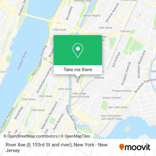 Mapa de River Ave (E 153rd St and river)