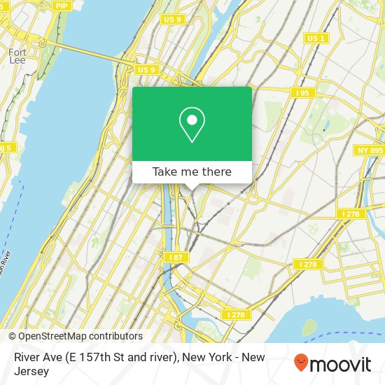 Mapa de River Ave (E 157th St and river)