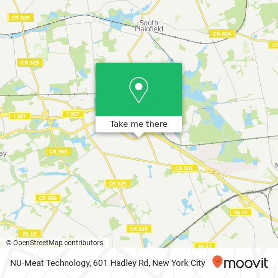 NU-Meat Technology, 601 Hadley Rd map