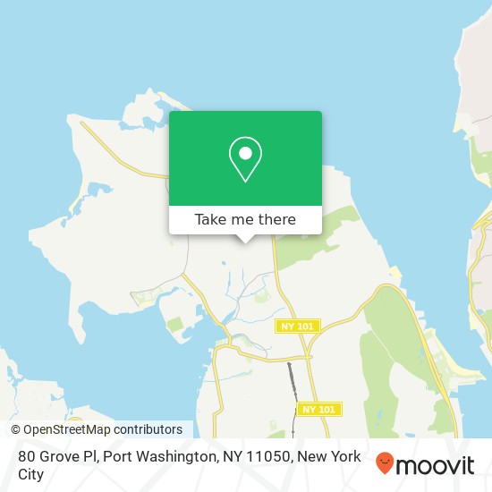 80 Grove Pl, Port Washington, NY 11050 map