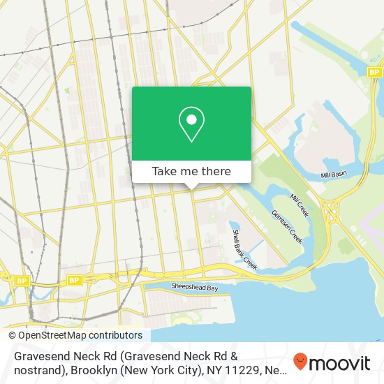 Gravesend Neck Rd (Gravesend Neck Rd & nostrand), Brooklyn (New York City), NY 11229 map