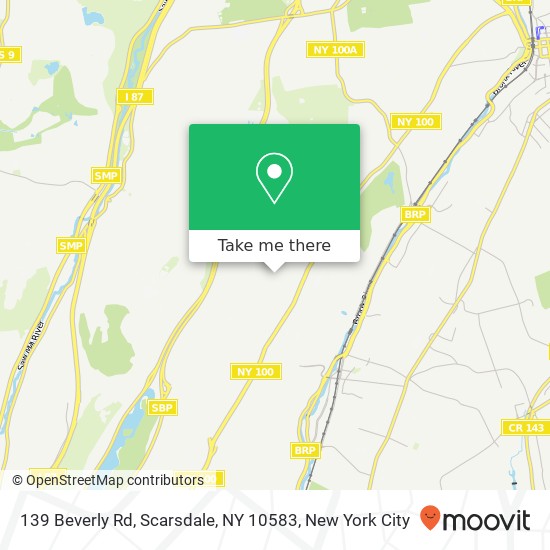 Mapa de 139 Beverly Rd, Scarsdale, NY 10583