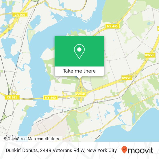 Mapa de Dunkin' Donuts, 2449 Veterans Rd W