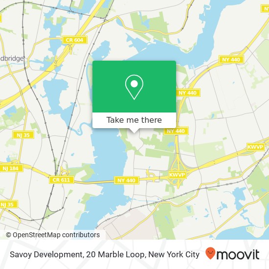 Mapa de Savoy Development, 20 Marble Loop