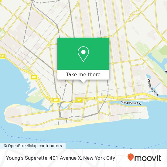 Young's Superette, 401 Avenue X map