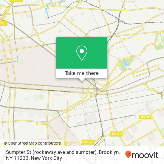 Mapa de Sumpter St (rockaway ave and sumpter), Brooklyn, NY 11233