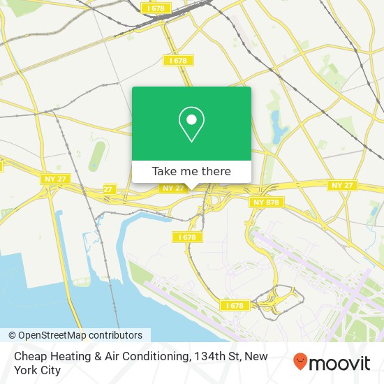 Mapa de Cheap Heating & Air Conditioning, 134th St