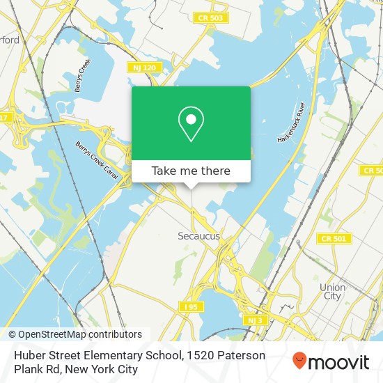 Huber Street Elementary School, 1520 Paterson Plank Rd map