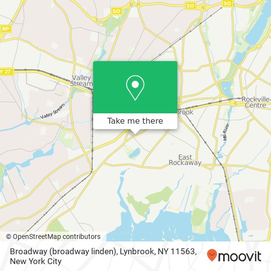 Mapa de Broadway (broadway linden), Lynbrook, NY 11563